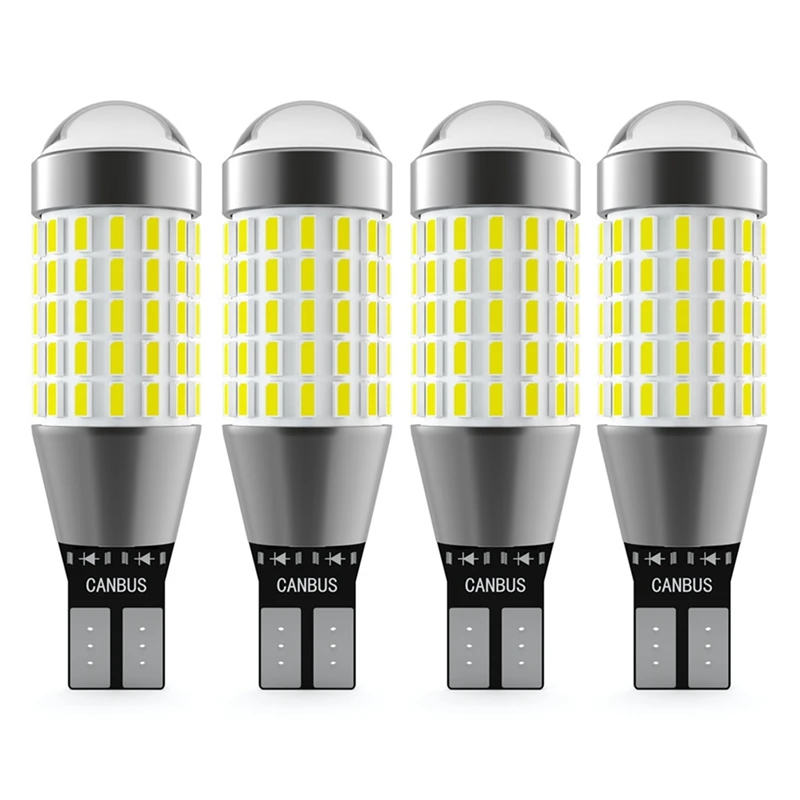 

4 шт., автомобильные светодиодсветодиодный фонари заднего хода T15 W16W 921 87SMD