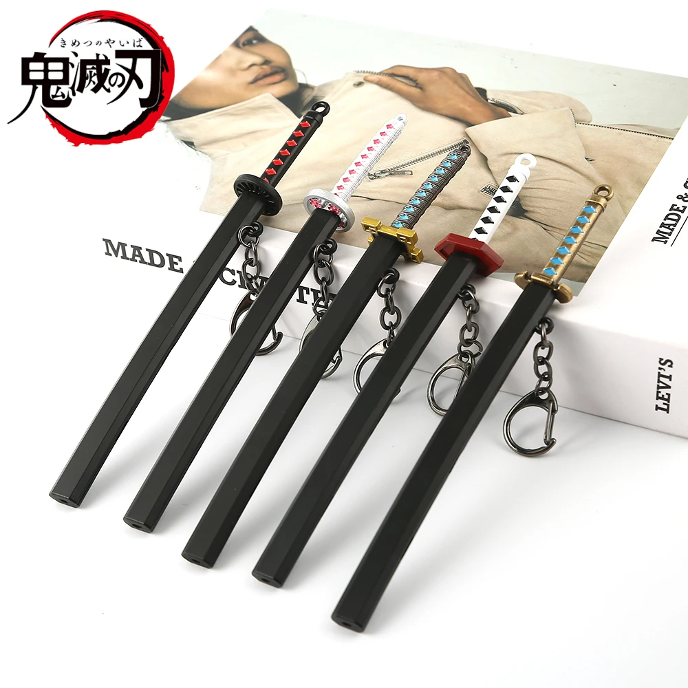 

Demon Slayer Sword Keychain Japan Anime Kimetsu no Yaiba Cartoon Kamado Tanjirou Blade of Ghost Weapons Props Gift For Men Women