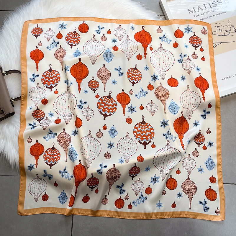 

Women 70*70cm Silk Satin Square Scarf Shawl Wrap Neck Tie Female Hand Wrist Foulard Headkerchief Beach Stoles Bandana 2022