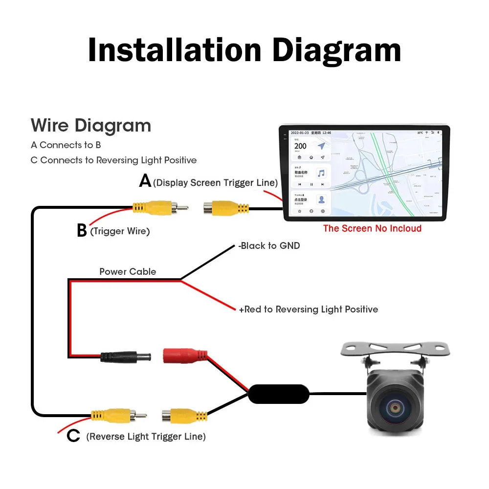 QMKJ CCD Автомобильная камера заднего вида рыбий глаз с чипсами HD ночного видения