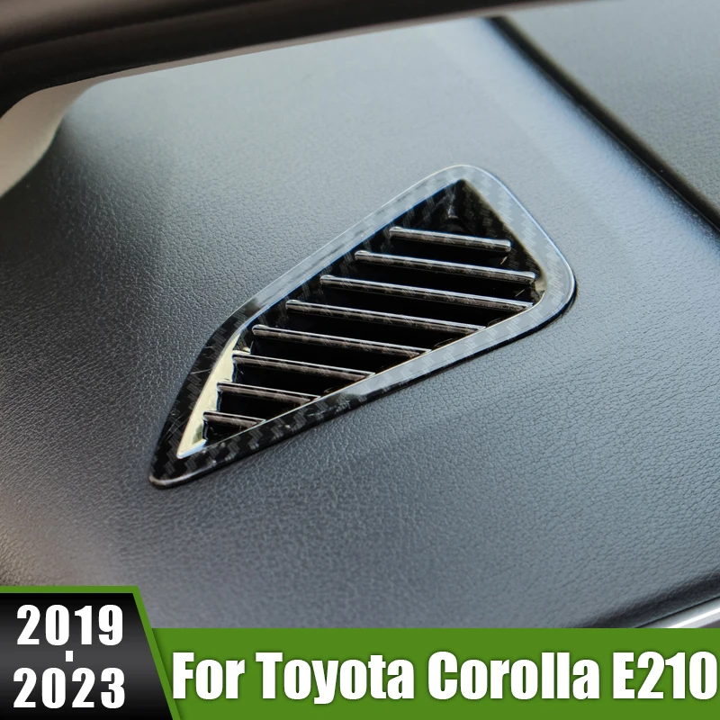

For Toyota Corolla E210 2019 2020 2021 2022 2023 Hybrid ABS Car Inner A Pillar Air Outlet Bezel Trim Ring Frame Stickers Garnish