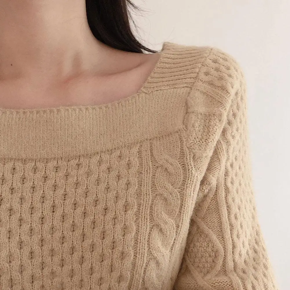 

New Female Sweater Women Winter Pullover Knitting Overszie Girls Sexy Knitted Sweaters Thin Sleeve Tops Long Loose Outerwea X3x8