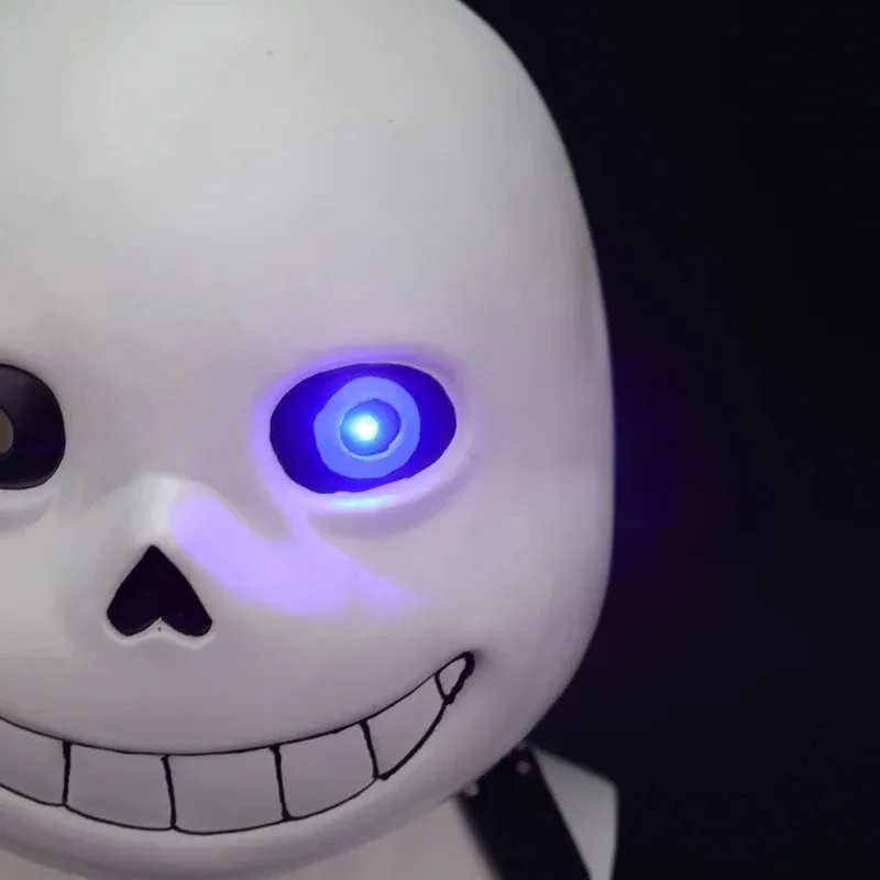 Маска Санса из Undertale, латексная, со светодиодной подсветкой, полноразмерная, для взрослых, для косплея, Хэллоуина, вечеринок (art.: 3920dbb28a85e) - 3920dbb28a85e