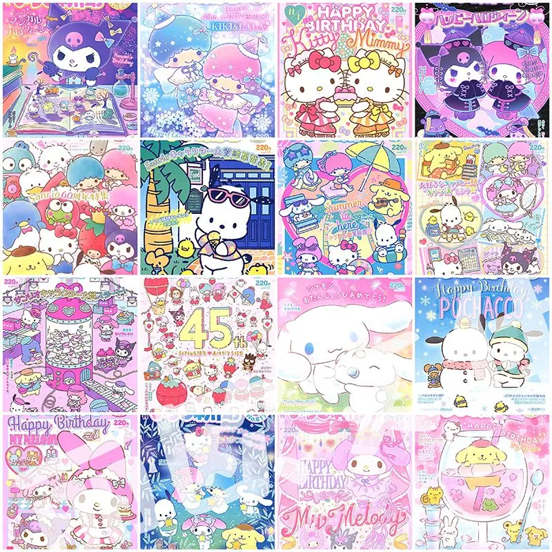 

Новинка Hello Kitty Kuromi My Melody Sanrio аниме периферийный милый мультяшный постер стикер на стену обои креативный стикер подарок