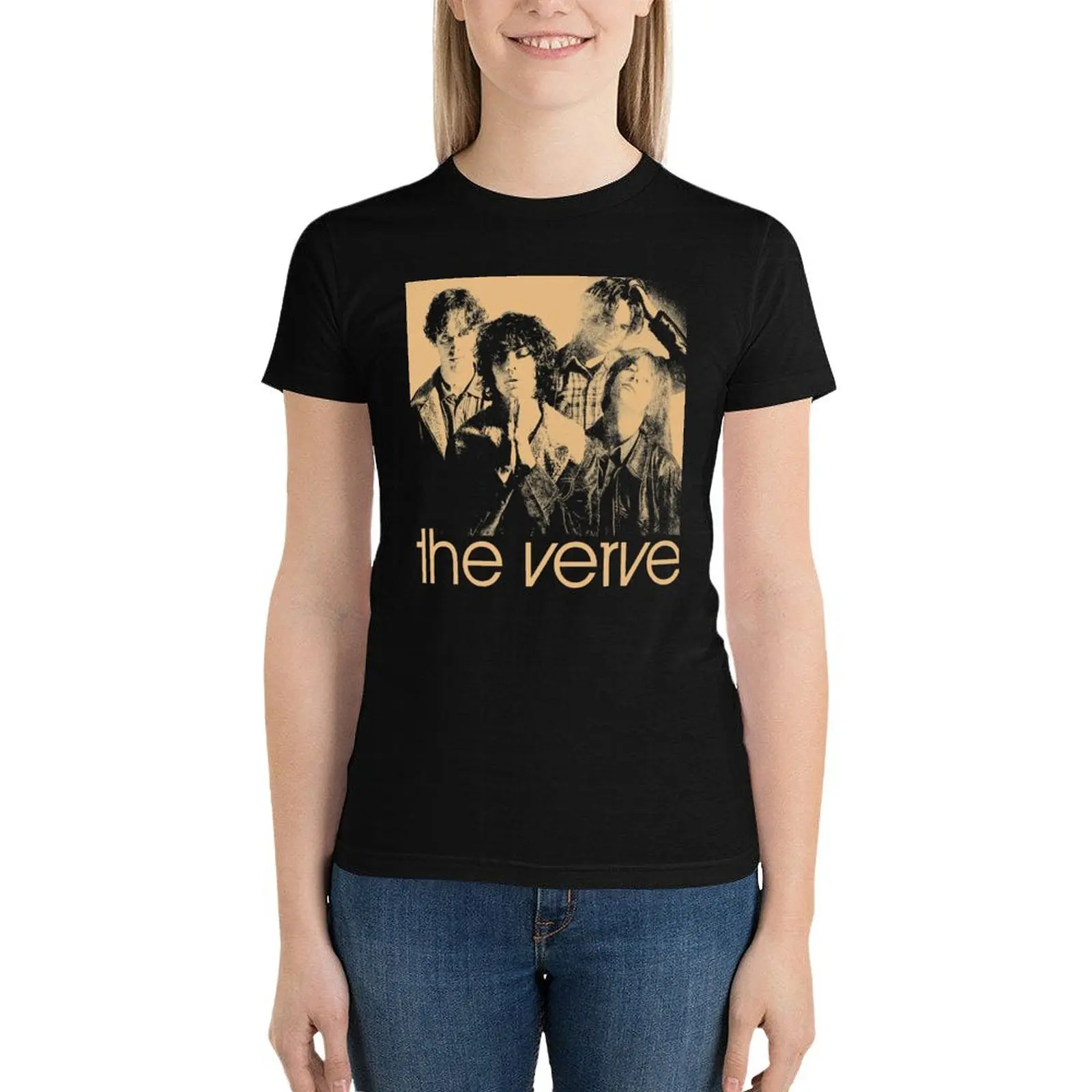Женская Винтажная Футболка The Verve летняя одежда
