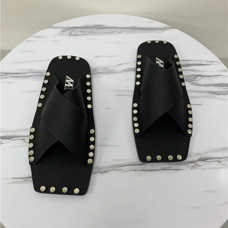 

2023 Woman Casual Slipper Flat Open Toe Female Slides Sandals Shoes Flip Flops New Women Leopard Print Summer Slippers