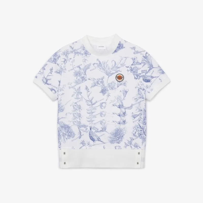 Women's Golf Casual Round Neck Floral Print Short Sleeve Summer Tee Tshirt