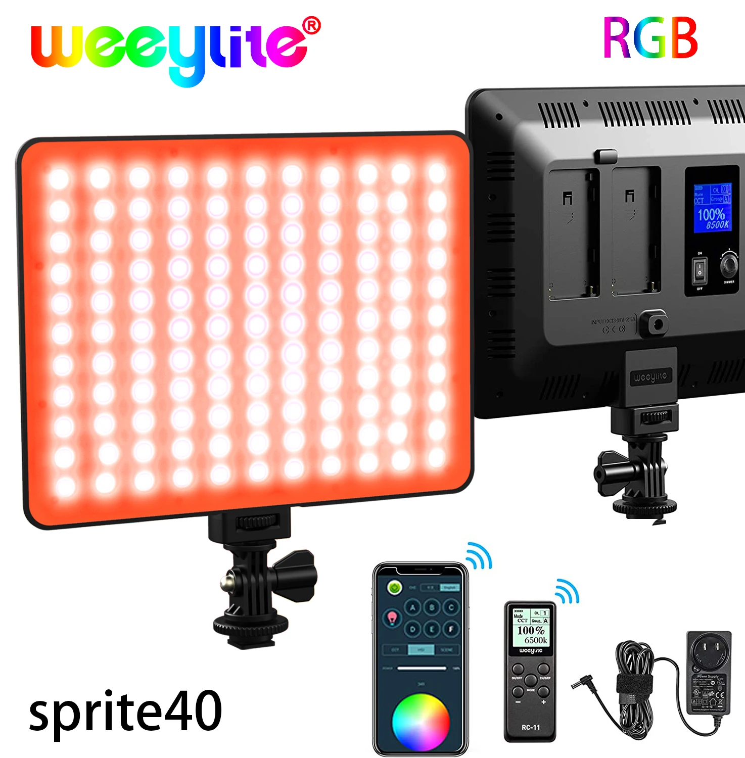 

VILTROX RGB Светодиодная лампа для видеосъемки, освещение для фотосъемки с приложением/пультом дистанционного управления, ультратонсветильник ...