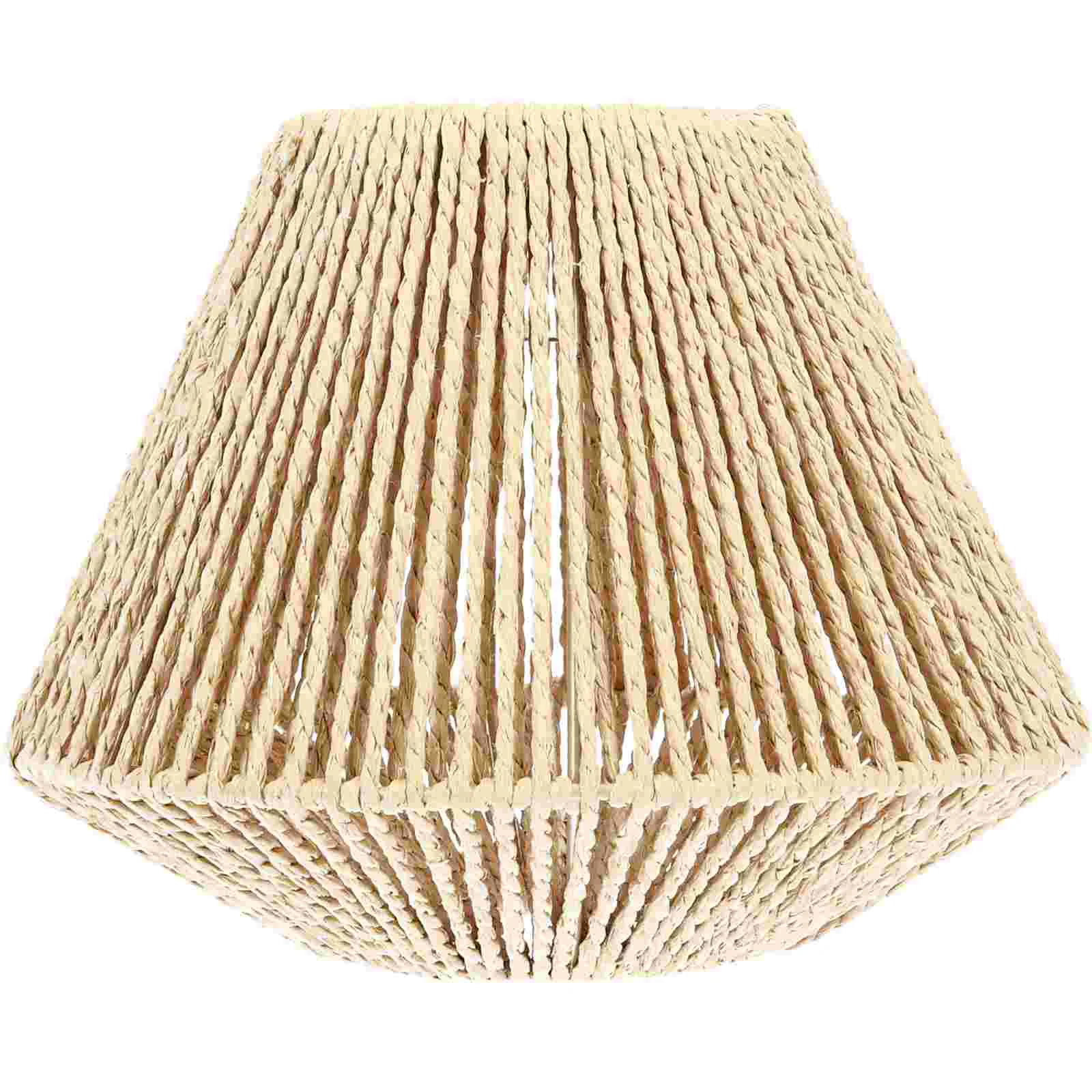 

Lamp Shade Woven Pendant Light Lampshade Shades Cover Rattan Hanging Chandelier Ceiling Rustic Wicker Lampshades Rain Wagon