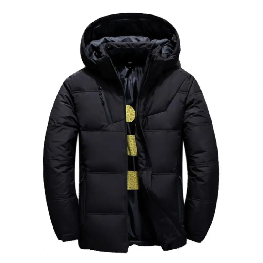 Winter Warm Men Jacket Coat Casual Autumn Stand Collar Puffer Thick Hat White Duck Parka Male Men's Winter Down Jacket With Hood