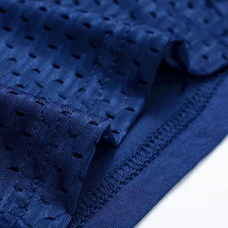 5PCS/Lot 8XL Mesh Hole Mens Underwear Boxers for Men Boxershorts Men Pantis homme Plus Size Panties Sexy Underpants breathable