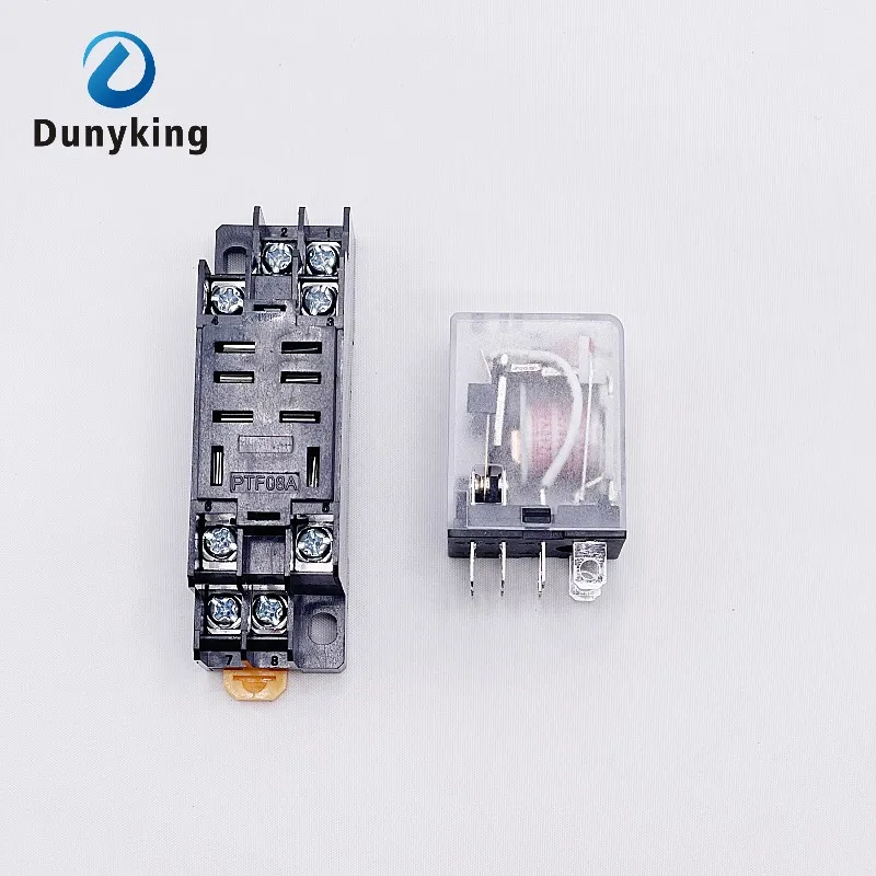 JQX-13F HH62P High power Relay Coil General DPDT Micro Mini Electromagnetic Relay Switch with Socket Base AC110V220V DC12V24V5A images - 6