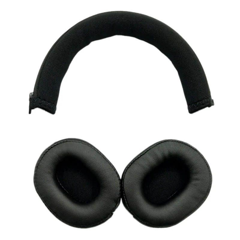 

Headphone Sponge Leather Case Earmuffs Head Beam Protective Cover Beam Pad for -SR5 SR5BT Black