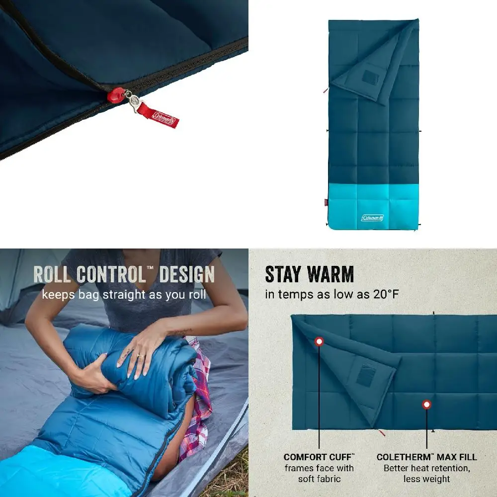 

Lightweight, Portable, Space-Saving, Rectangle Degree F Outdoor Sleeping Bag - Perfect for Camping & Hiking Adventures!