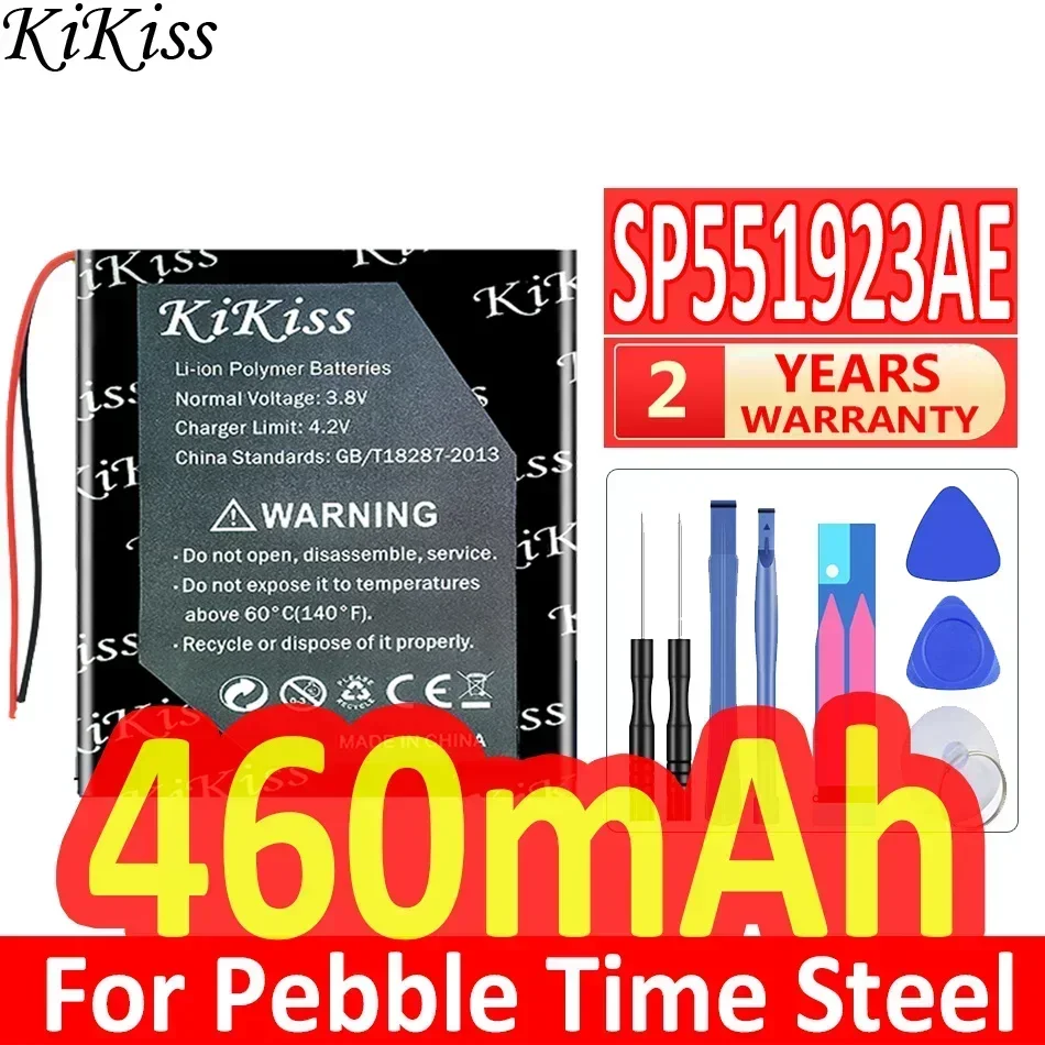 Мощная батарея 460 мАч KiKiss SP551923AE P140116 для Pebble Time Steel Classic аккумулятор умных часов