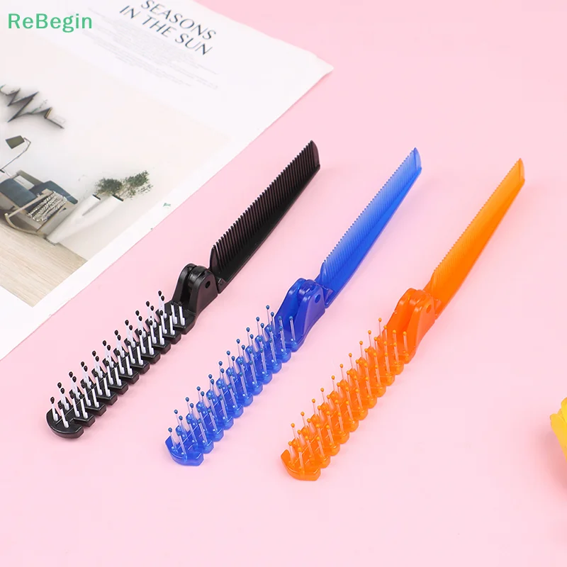

Outdoor Travel Portable Plastic Massage Comb Folding Comb Anti-Static Comb Women Personality Hairpin Tool for Camping