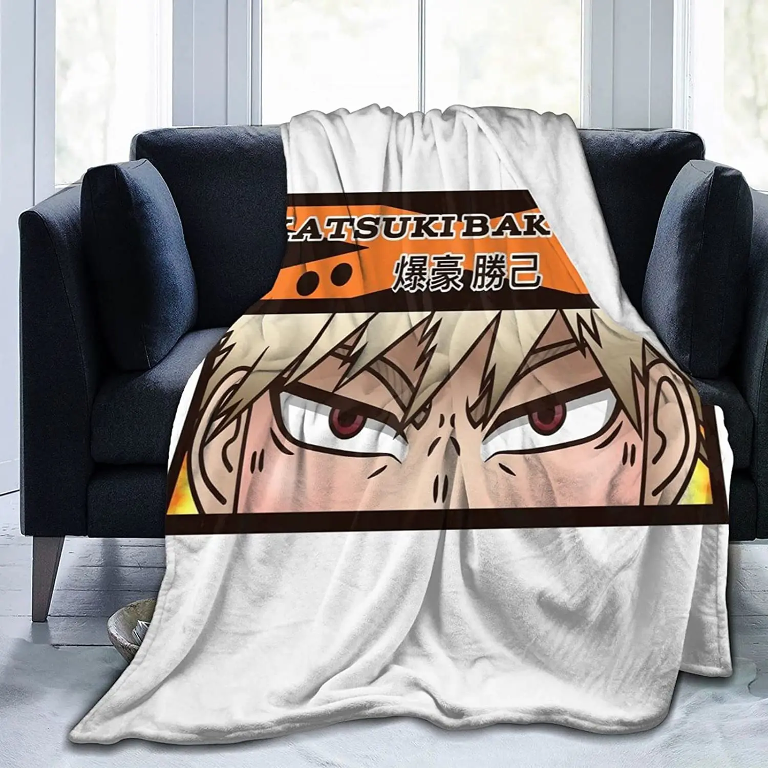 

Katsuki Bakugou Soft Flannel Blanket Lightweight Fleece Blanket Air Conditioner is Suitable for Bedroom Living Room Sofa