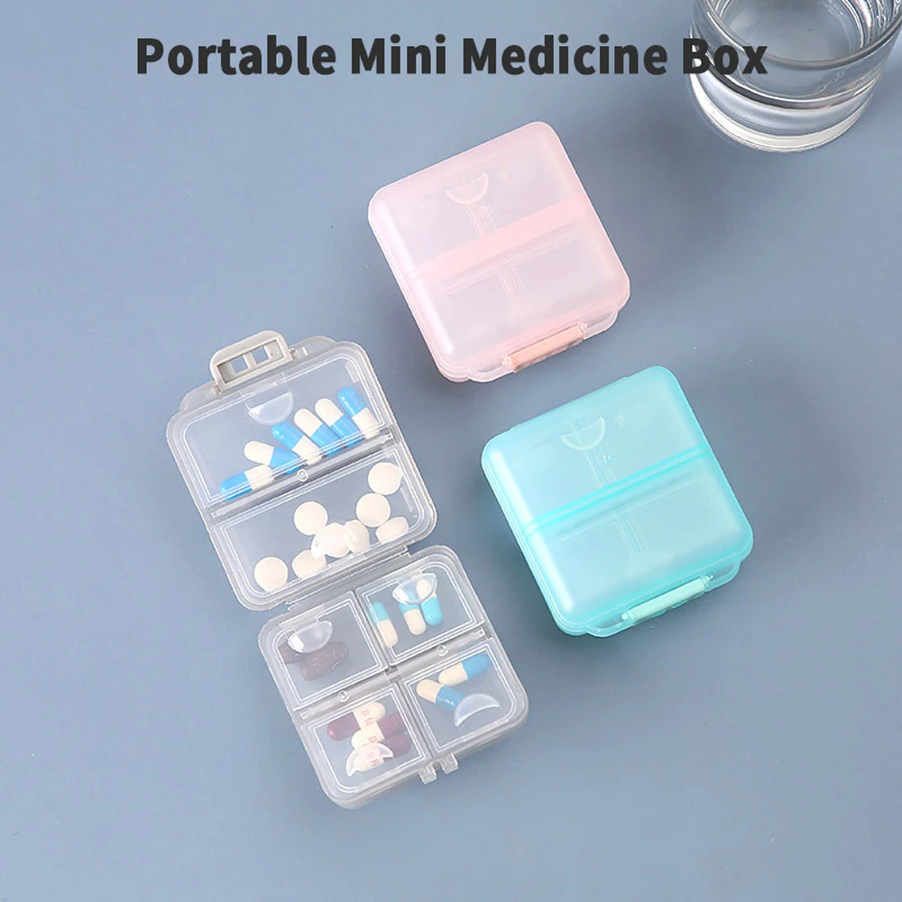 

Portable Mini 6-grids Storage Waterproof Seal Medicine Box Travel Kit Storage Pill Box Carry-on Storage Case Easy to Take