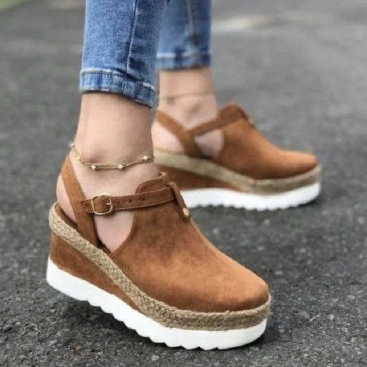 

Sandals for Women The New Fashion Wedge Summer 2023 Casual Comfortable Rubber Sole Non-slip Platform Shoes Plus Size