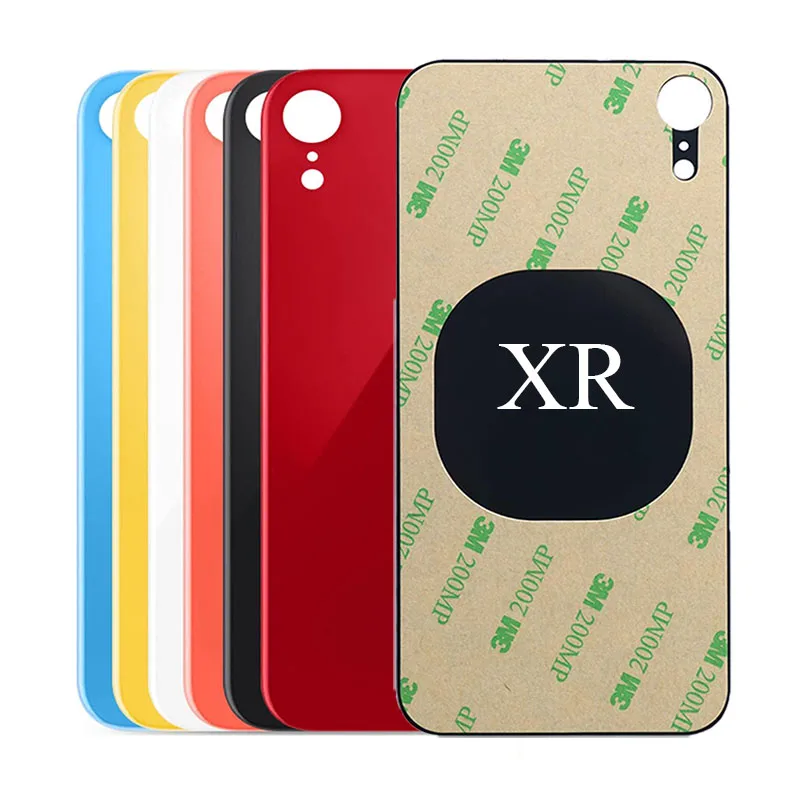 

Big Hole Back Glass Replacement for iPhone XR Back Cover Glass with Doule side adhesive 3M Tape for XR
