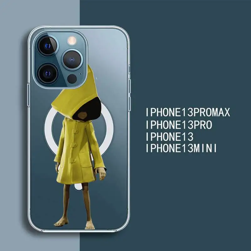 

Very Little Nightmares Phone Case Transparent Magsafe Magnetic Magnet For iPhone 13 12 11 Pro Max Mini Wireless Charging Cover
