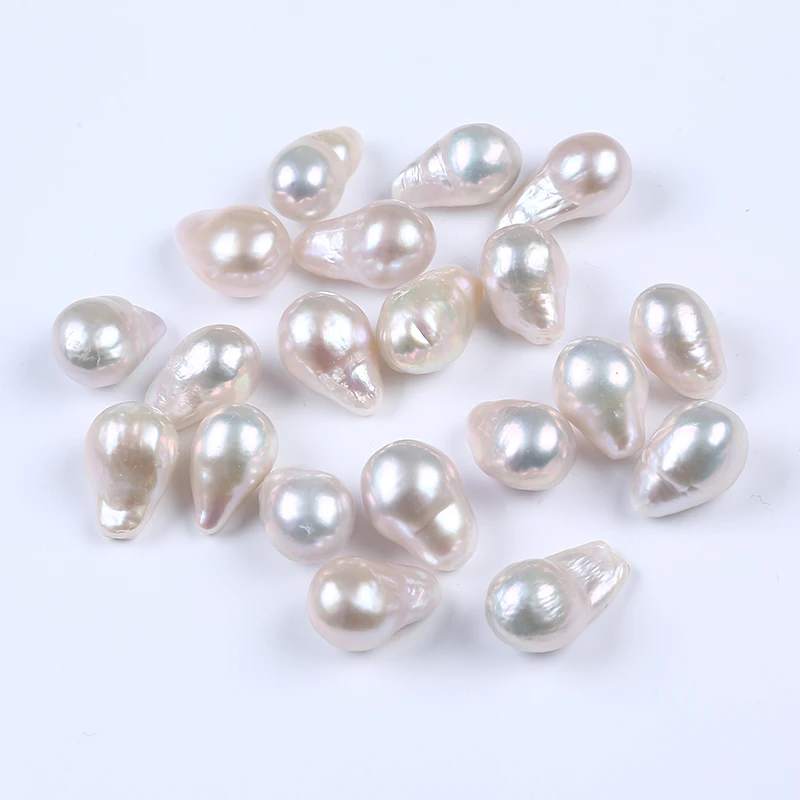 Белый длинный хвост Эдисона 11-13 мм, барокко, пресноводные бусины россыпью с жемчугом