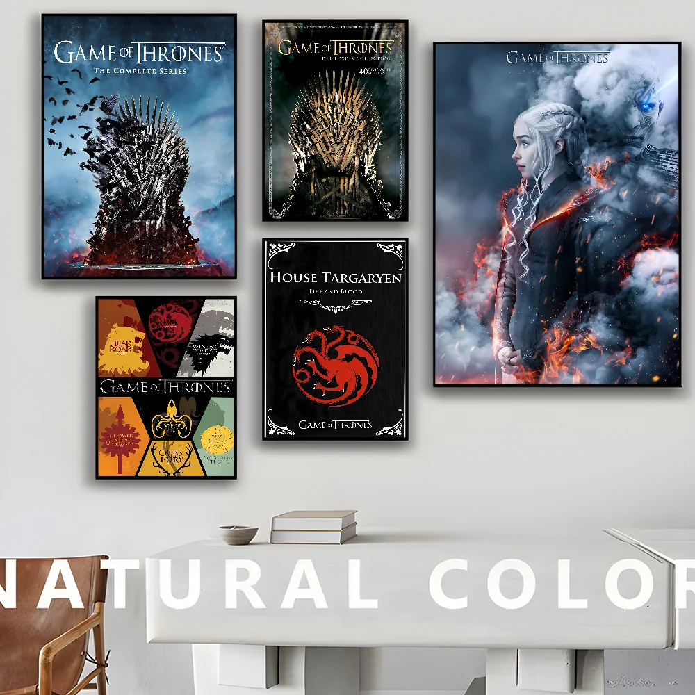 Игра Престолов Tv-g Высококачественный Постер Из Белой Бумаги Современный Стиль