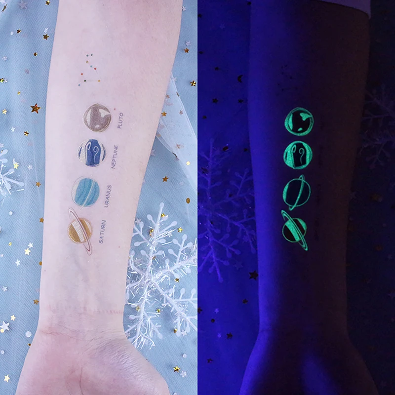 Светящиеся Татуировки Для детей VeeCharm-астронавт в космическом полете временная