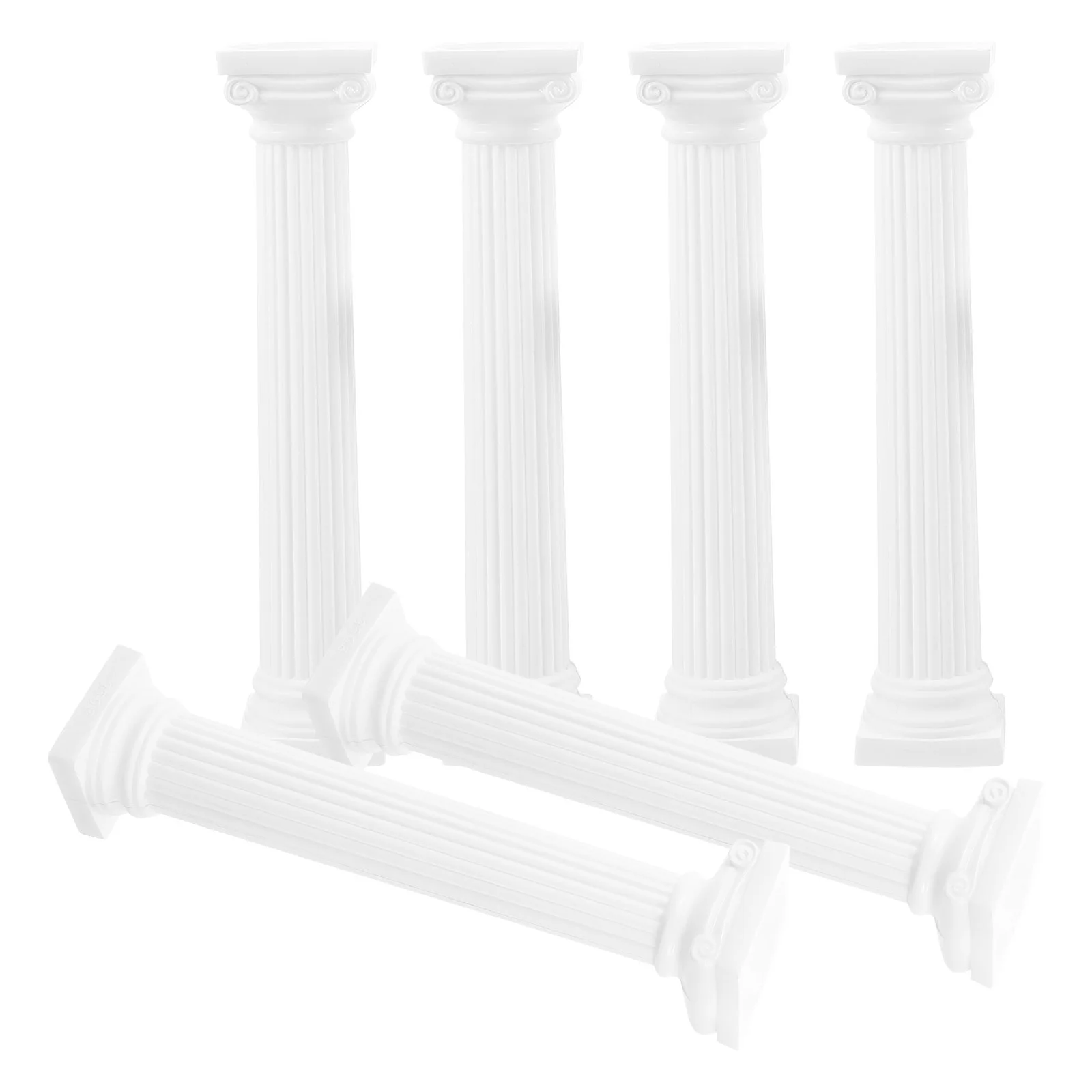 6 Pcs Roman Column Model Pillar Pillars for House Weddings White Decorations