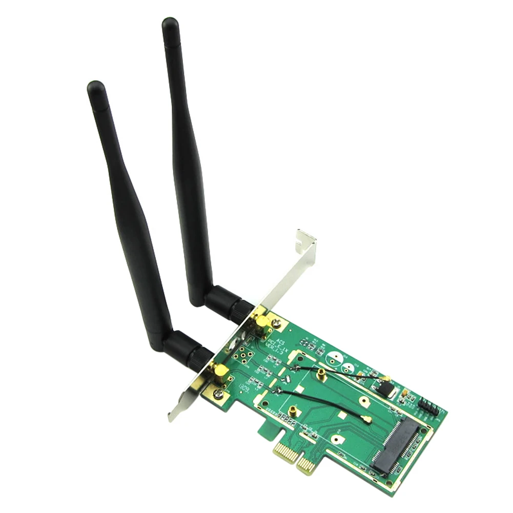 

Мини Pci Express для настольного ПК Pcie адаптер карта беспроводная сетевая карта Wi-Fi Bluetooth-совместимый конвертер с 2 антеннами