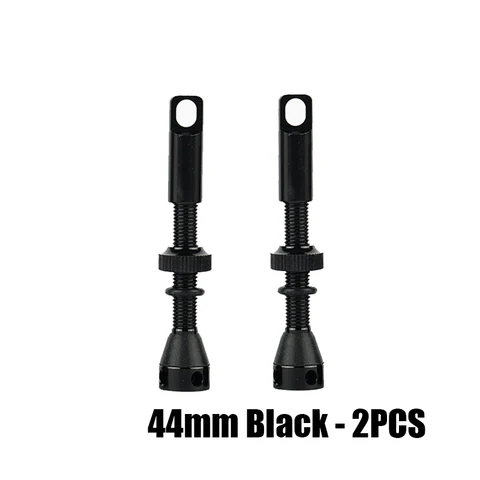 Бескамерные клапаны для велосипеда, 2 шт., черный/красный, алюминий, 40/44/60 мм