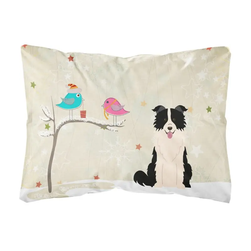 

Treasures BB2590PW1216 Christmas Presents between Border Collie - Black and White Canvas Fabric