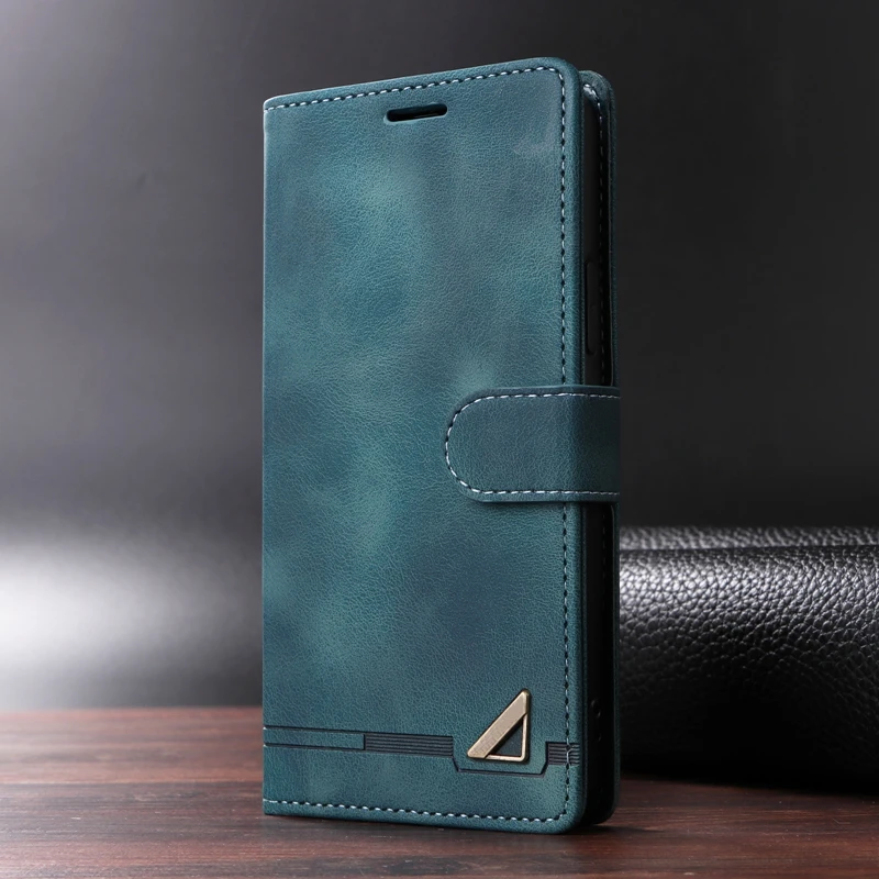 Магнитный флип-чехол для телефона Apple iPhone XS Max XR X 6 7 8 Plus SE 2020 2022 однотонный кожаный