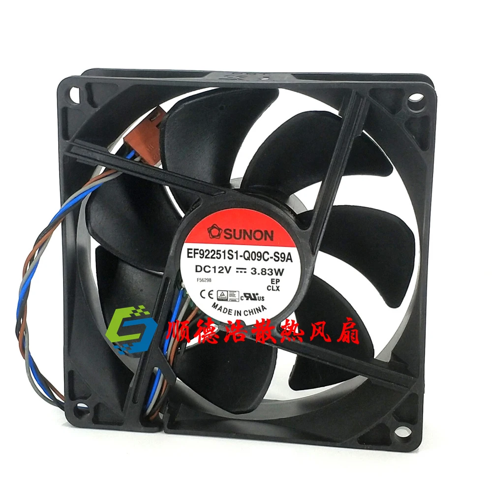 Оригинальный охлаждающий вентилятор SUNON EF92251S1-Q09C-S9A 9225, 12 В, 3,83 Вт, 4 провода, 90*90*25 мм