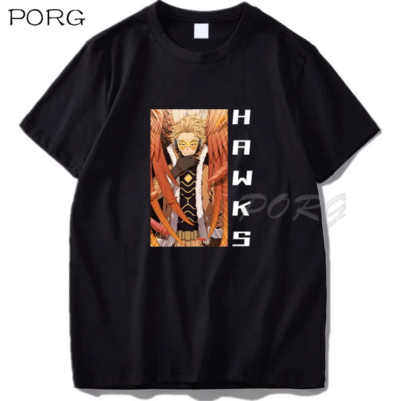 

Hawks Keigo Takami My Hero Academia T Shirt Manga Anime Cotton Funny Short Sleeve O Neck Tee Shirt Hip Hop T-Shirt Oversized Tee