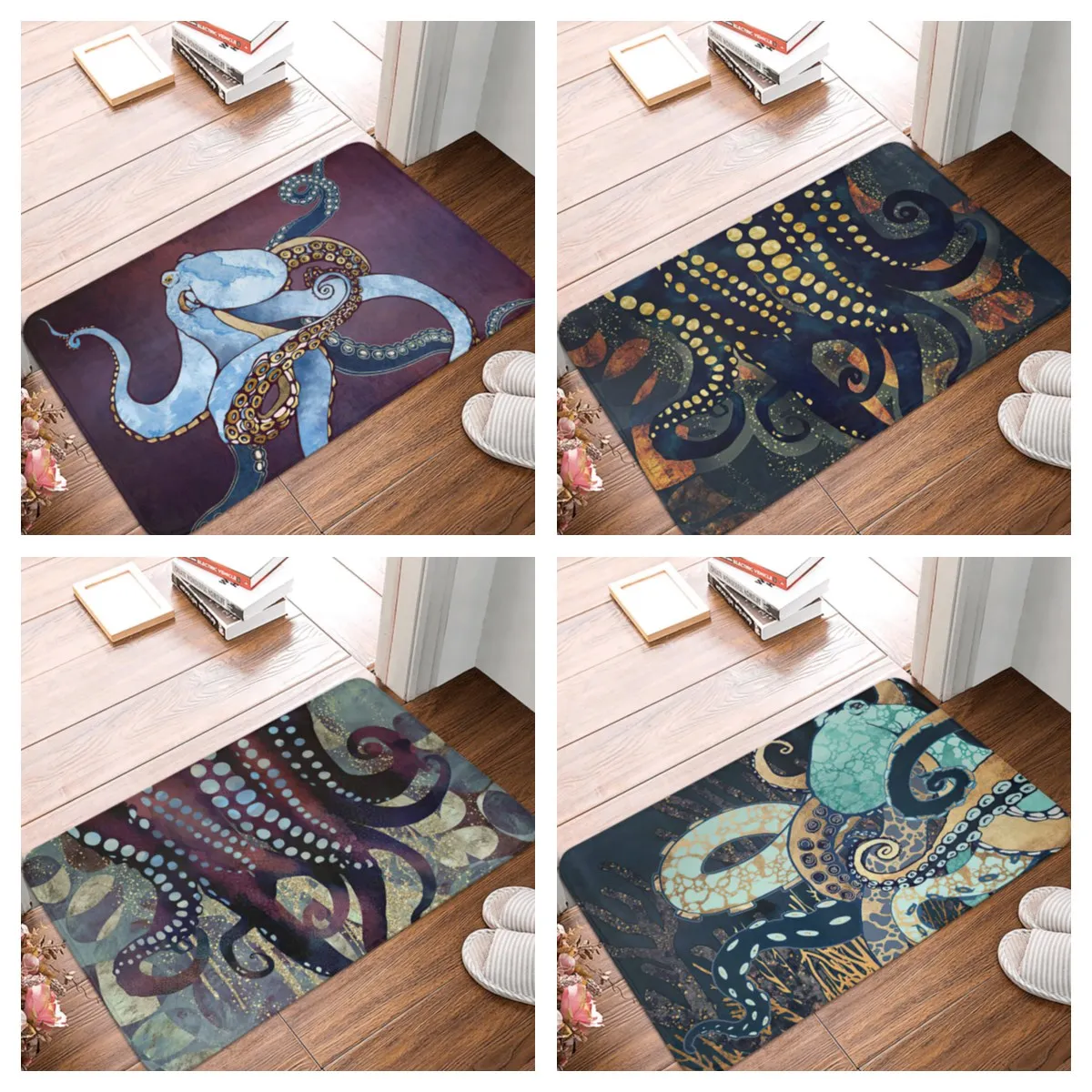 

Octopus Tentacles Floor Mat Rugs for Living Room Mat Bath Mat Entrance Door Kitchen Floor Carpet Rug Long protective floor mat