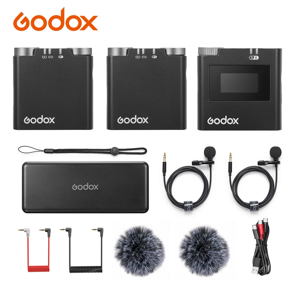 

Беспроводной микрофон Godox Virso, 2,4 ГГц, для ПК, Профессиональный передатчик записи, приемник, петличный микрофон