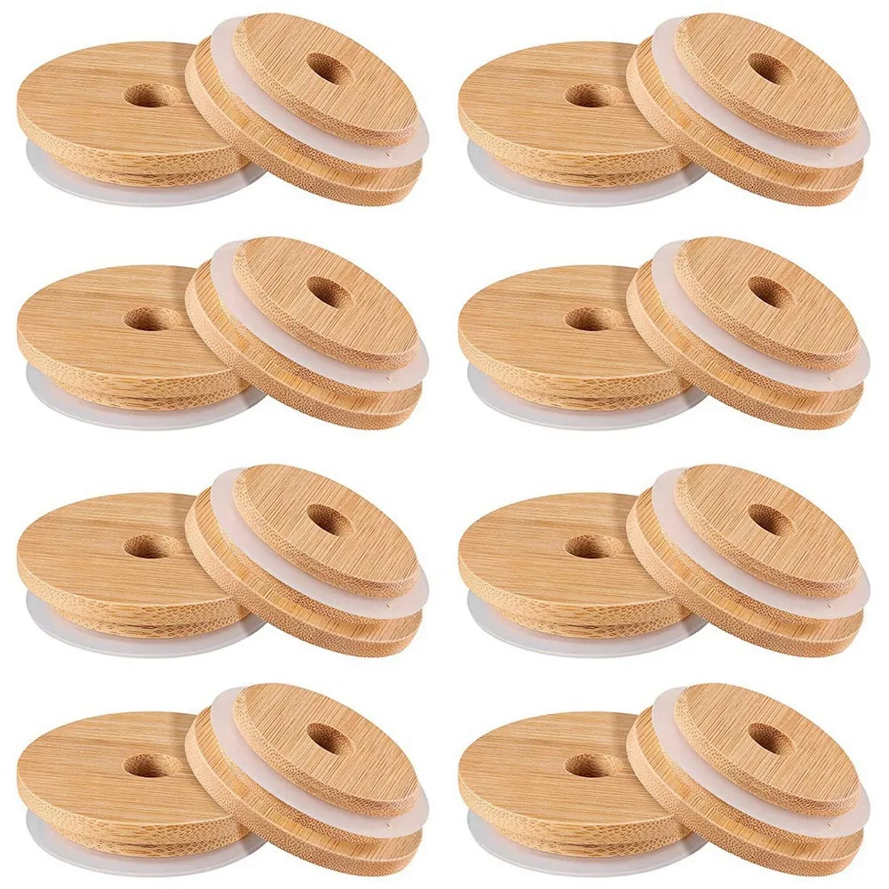 

16 шт., многоразовые Φ крышки 70 мм, Φ крышки с отверстием для трубочки с широким горлышком (16 шт.)