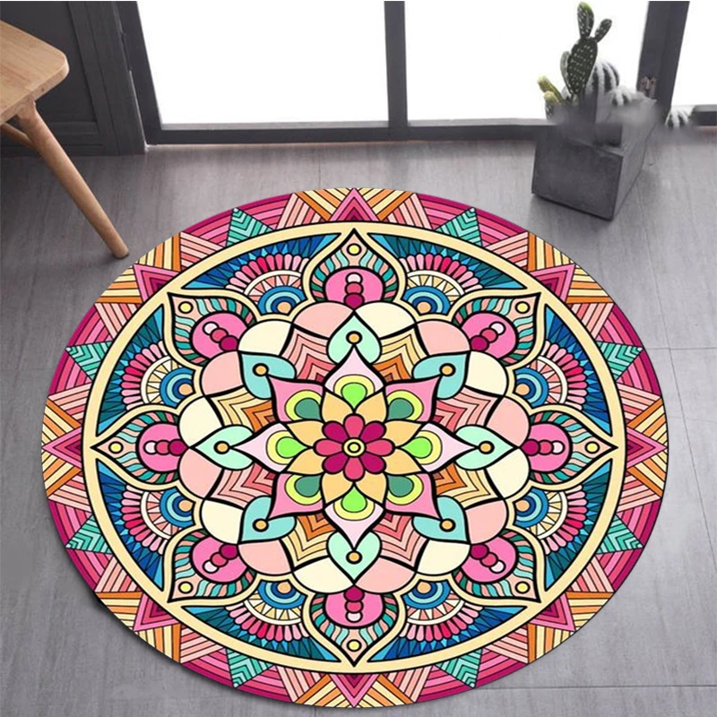 

European style color decoration circular carpet living room,bedroom area,carpet room,bedside chair cushion,non slip carpet,yoga
