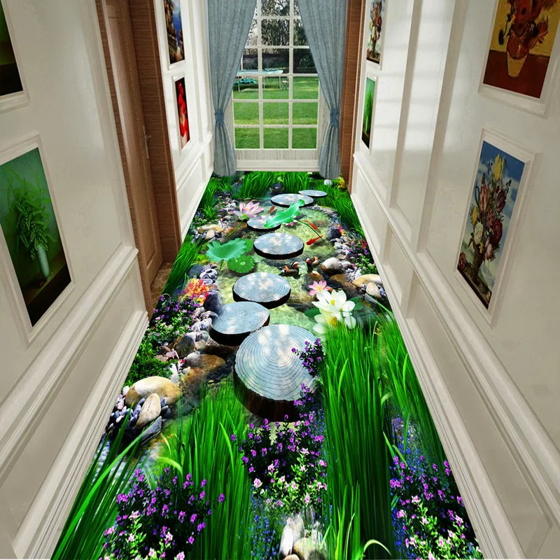 Funny Adventure Corridor Hallway 3D Carpets Living Room Area Rug Bedroom Rug Kids Home Kitchen Carpet Crystal Velvet Floormat