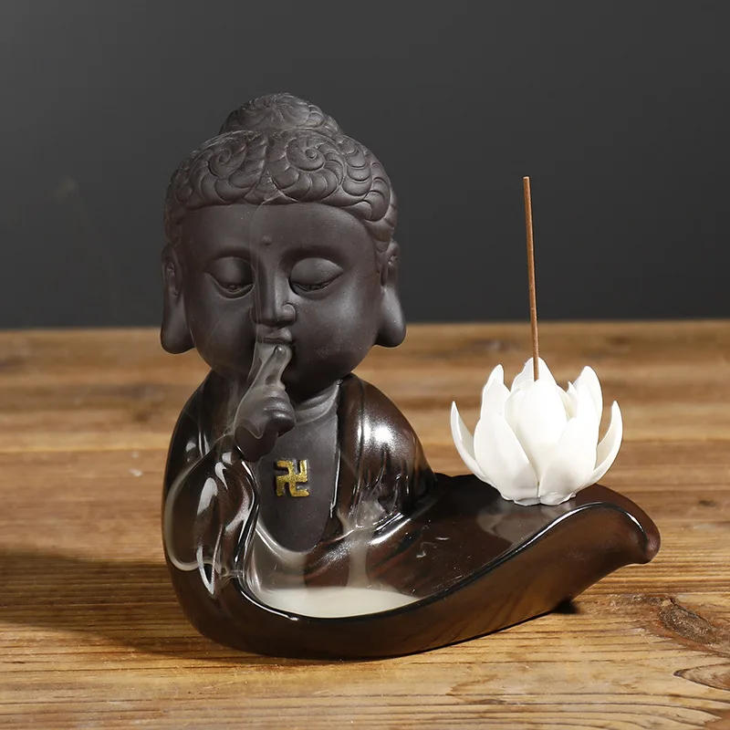 

Incense Cones Buddha's Head Holder Backflow Incense Cones Burner Incense Stick Censer