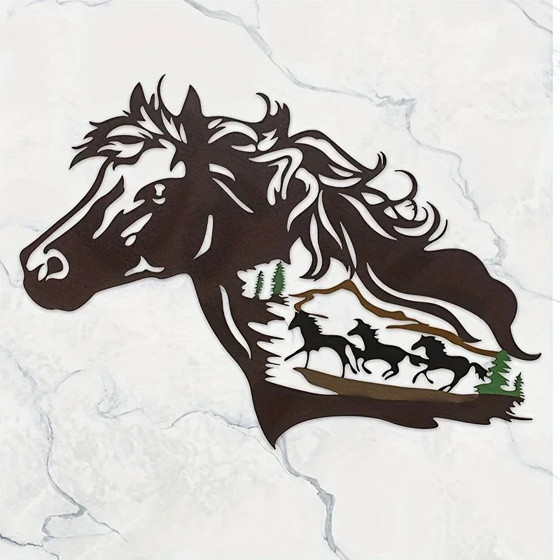 Металлическая железная лошадь Hello Young в западном стиле тень домашний коричневый