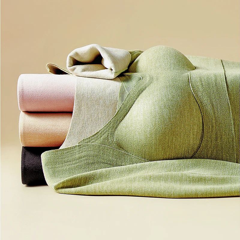 Новое Женское термобелье с подушечками для чашек бесшовный базовый топ длинными