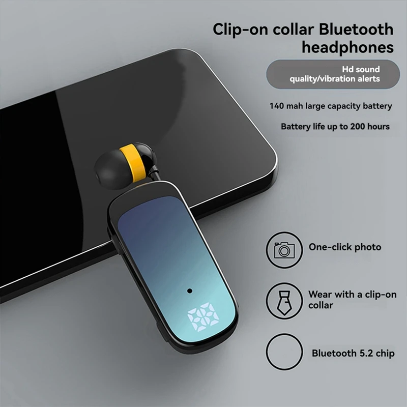 K65 Выдвижная проводная Bluetooth-гарнитура с зажимом для галстука-вкладышем и