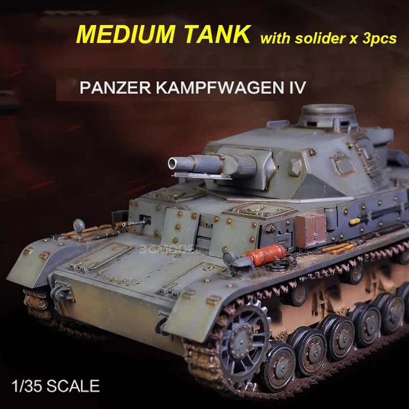 

1/35 Собранный Танк модель 35096 Тип IV D средний танк с солдатиком x 3 шт.