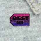 Лучшая эмалированная брошь Bi Queer, гей-гордость, ЛГБТ брошь, джинсовый значок, индивидуальный стиль, металлические аксессуары, подарок другу