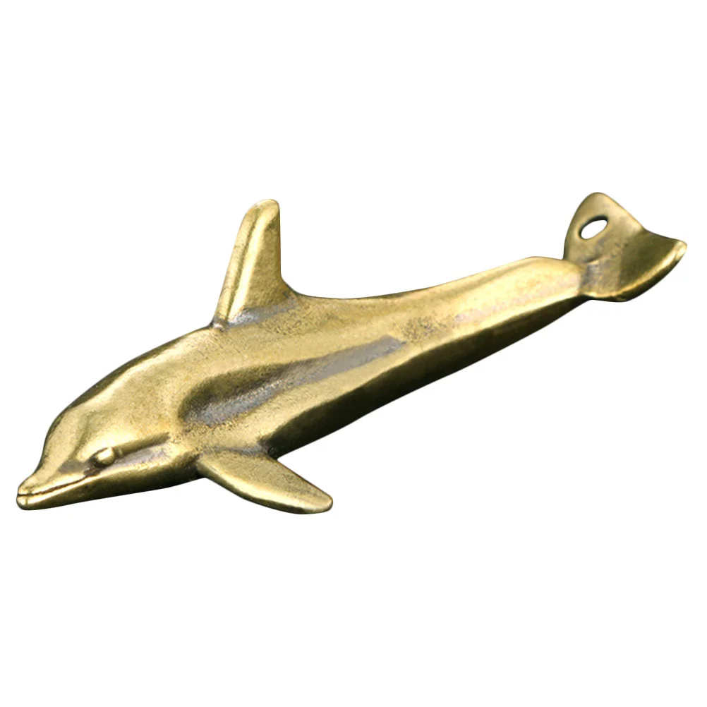 

Dolphin Figurine Ornament Charms Fengshui Statue Charm Ocean Chinese Mini Desktop Pendant Keychain Miniature Animal Retro Garden