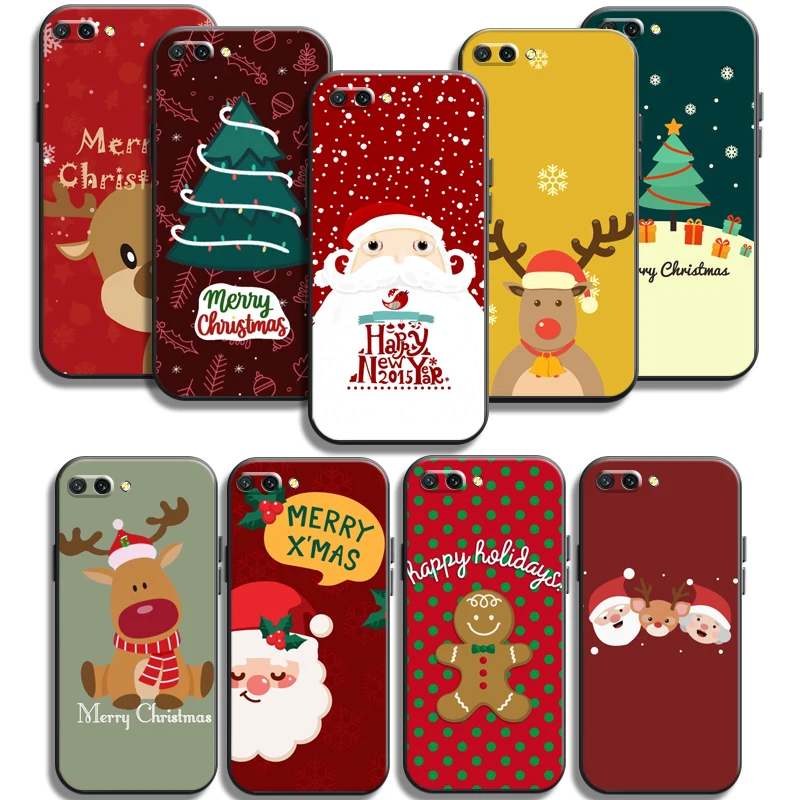 

Christmas Cute Deer Phone Cases For Huawei Honor P30 P30 Pro P30 Lite Honor 8X 9 9X 9 Lite 10i 10 Lite 10X Lite Back Cover