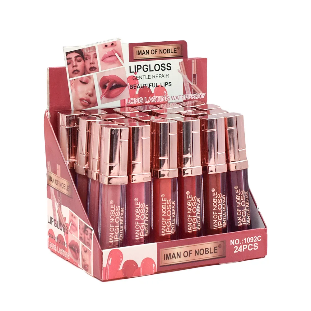 

24pcs Lip Gloss 12Colors Set Lip Tint Longlasting Non-Sticky Moisturizing Lip Gloss Woman Lips Makeup Bulk Wholesale
