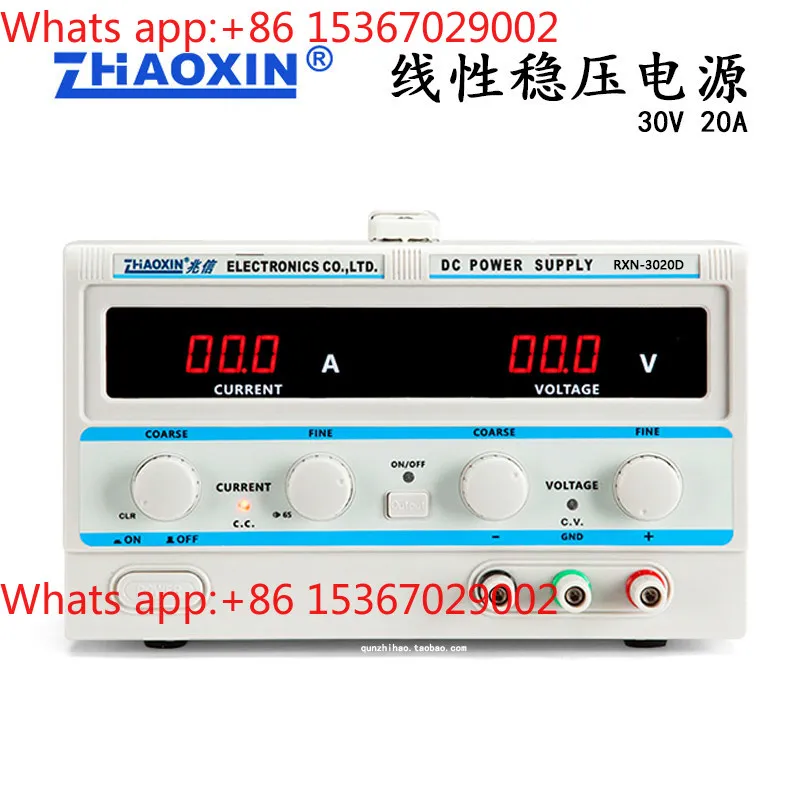 Фото Линейный регулируемый источник питания постоянного тока RXN-3020D, 30В 20А, для обслуживания и тестирования на старение №4